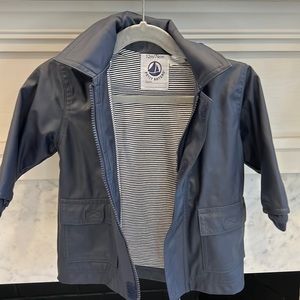 Petit Bateau baby boy hooded rain jacket